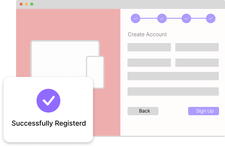 wedding website creation step1 Create Account