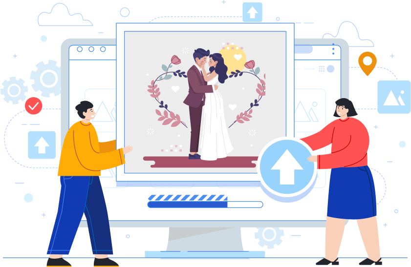 wedding website creation step2 Customize Website