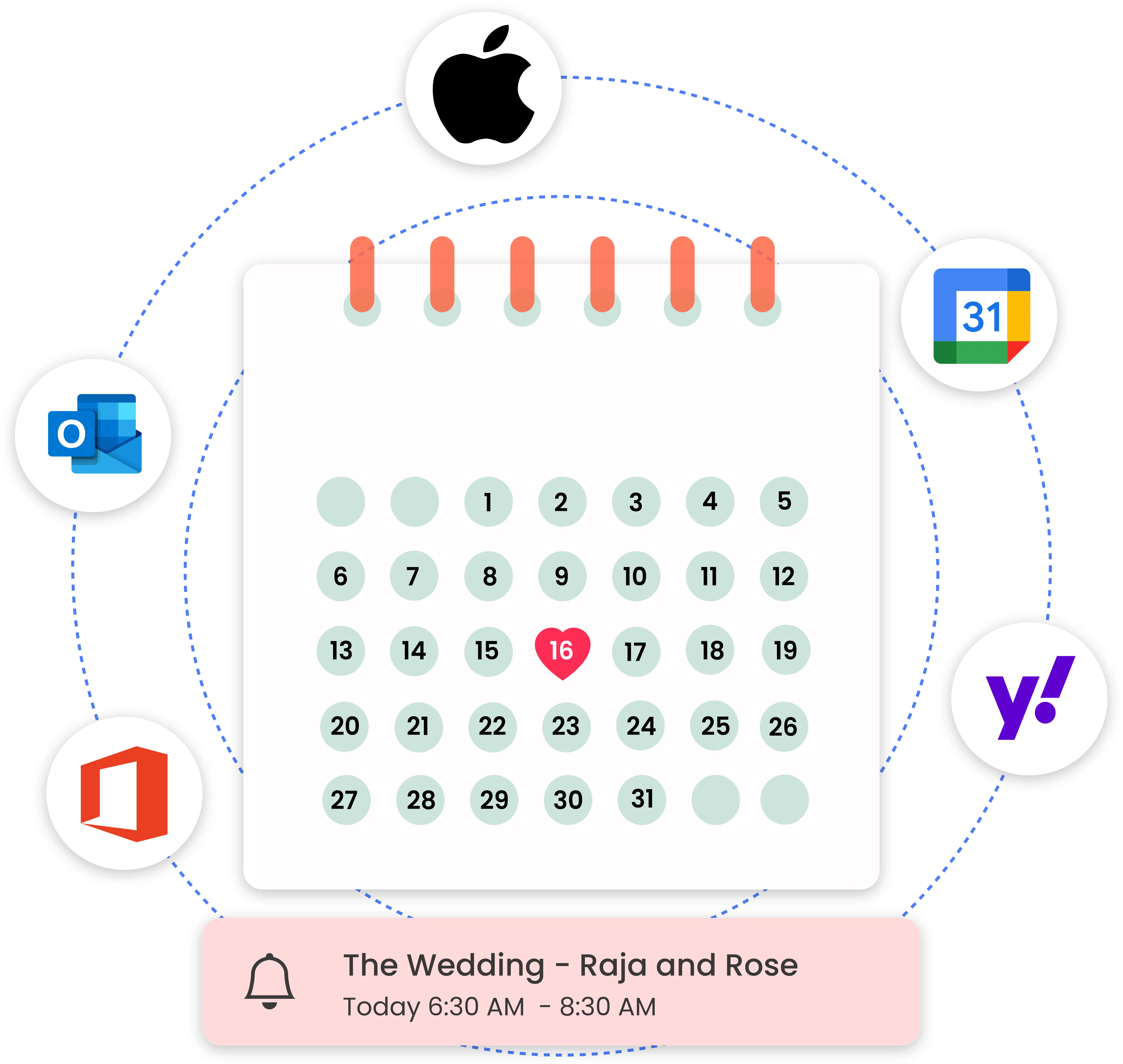 Save the wedding date to guest calendar