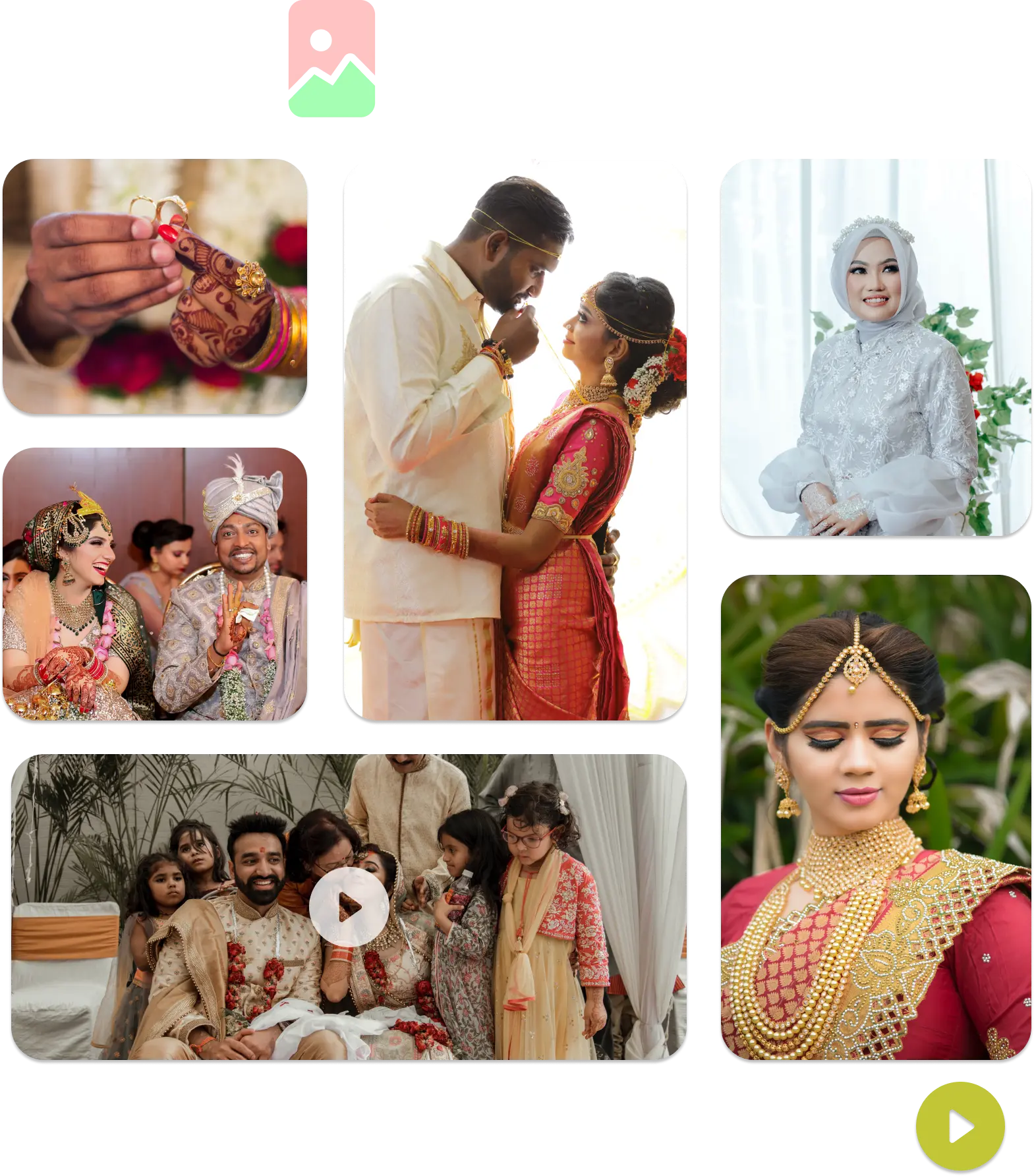 showcase memorable wedding photos and videos 